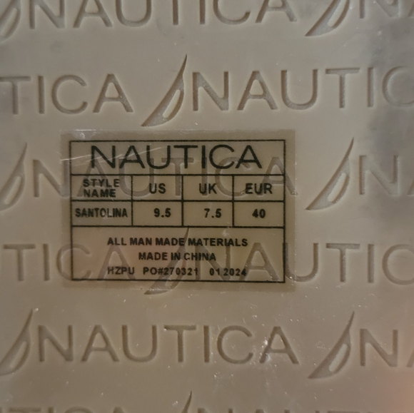 Nautica Navy Blue Sandals Sz 9.5 EUC - Picture 6 of 6